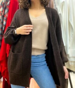 Soft Knit Cardigan Chocolate
