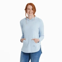 Women's Solid Crusher-FLEX Hoodie Tunic -Simply Devine Gifts And Decor Shop 121924 1 lg