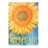 Welcome Sunflower Suede Flag Collection -Simply Devine Gifts And Decor Shop 13s11430