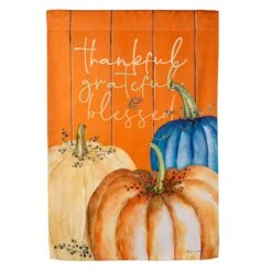 Thankful, Grateful, And Blessed Suede Flags Collection