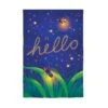 Lightning Bug Hello Suede Flag 2 Lightning Bug Hello Suede Flag -Simply Devine Gifts And Decor Shop 13s13601
