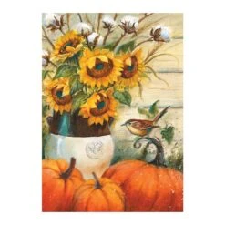 Cotton & Sunflowers Flag Collection -Simply Devine Gifts And Decor Shop 13s14496 2