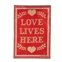 Love Lives Here Gingham Burlap Garden Collection 5 Love Lives Here Gingham Burlap Garden Collection - Image 3