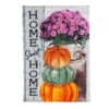 Rustic Fall Greetings Burlap Garden Flag