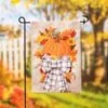 Pumpkin And Bow Garden Burlap Flag -Simply Devine Gifts And Decor Shop 14b11087 2