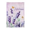 Hello Spring Lavender Burlap Flag Collection