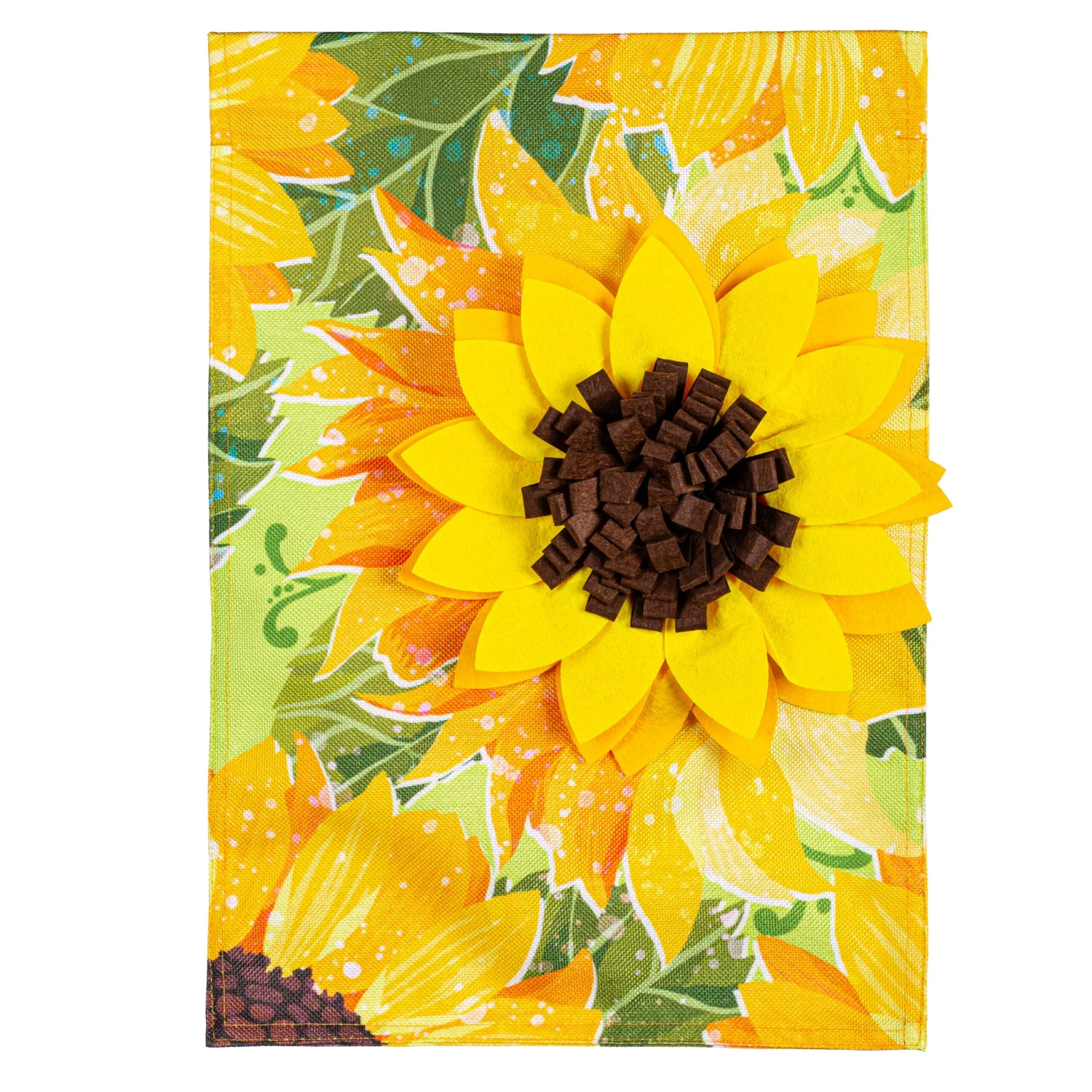 Sunflowers In The Garden Burlap Flag Collection 5 Sunflowers In The Garden Burlap Flag Collection - Image 3