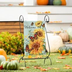 Butterfly Glow Burlap Flag -Simply Devine Gifts And Decor Shop 14b13571