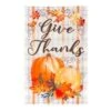Plaid Pumpkin Greetings Linen Garden Collection -Simply Devine Gifts And Decor Shop 14l11085