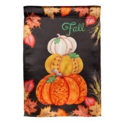 Stacked Pumpkins Lustre Garden Flag