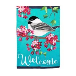 Spring Chickdee Applique Flag Garden Collection