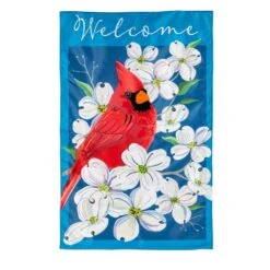 Spring Dogwood Cardinal Applique Flag