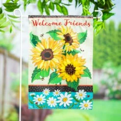 Sunflowers And Daisies Applique Flag Collection