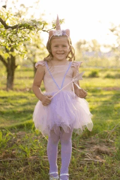 PINK SHIMMER UNICORN DRESS & HEADBAND
