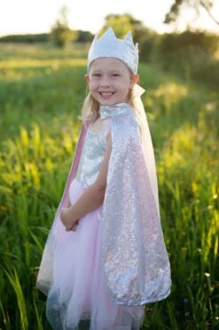 SILVER SEQUINS REVERSIBLE CAPE
