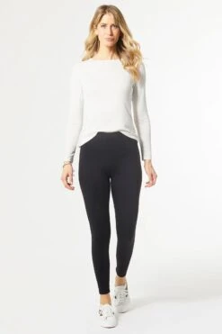 OMG WIDE WAISTBAND LEGGINGS BLACK