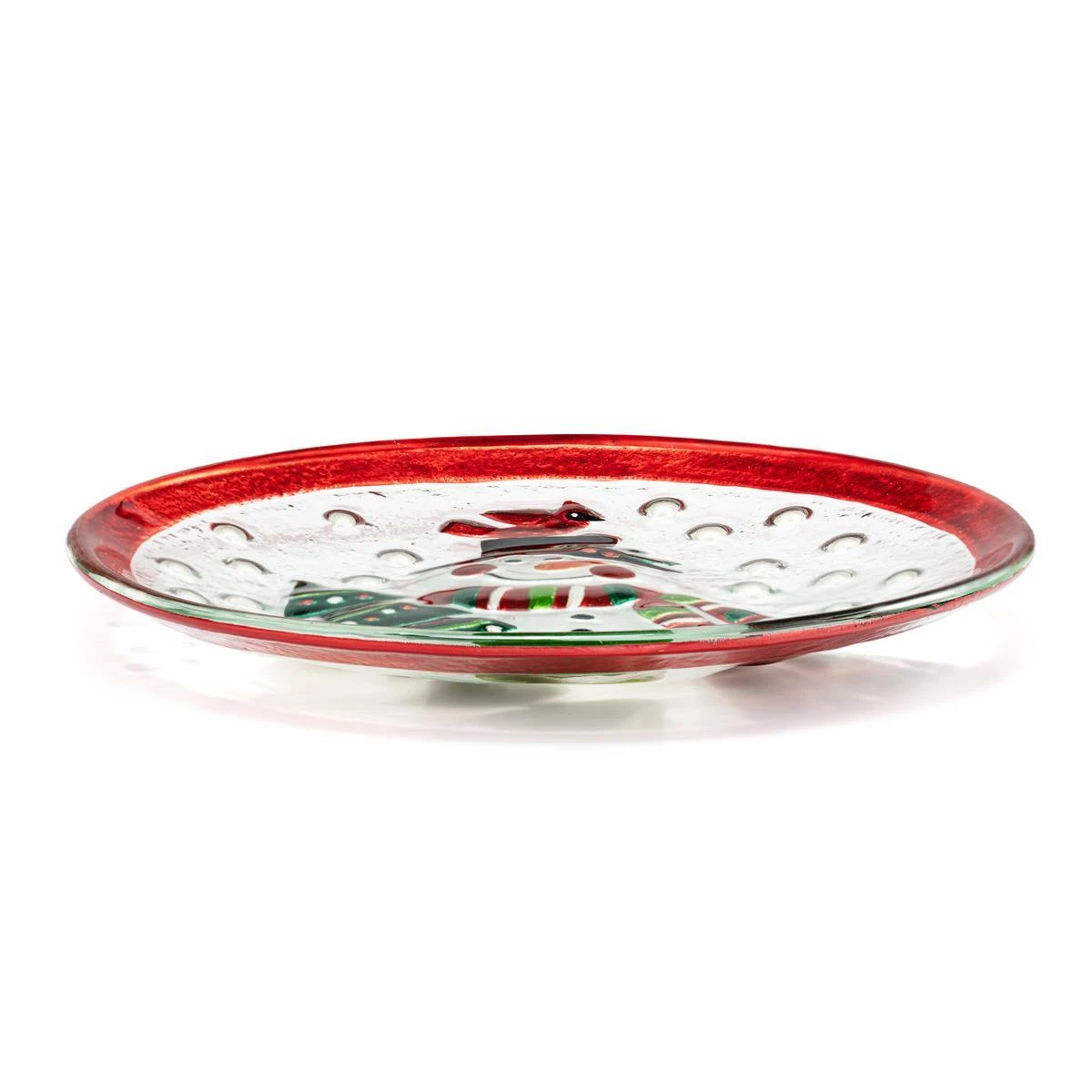 Mr. Snowman Mini Glass Round Plate - 6.5in 4 Mr. Snowman Mini Glass Round Plate - 6.5in - Image 2