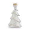 White Ceramic Ruffle Tree Taper Candle Holder - 4x7in 2 White Ceramic Ruffle Tree Taper Candle Holder - 4x7in -Simply Devine Gifts And Decor Shop 2020250835