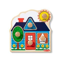 First Shapes Jumbo Knob Wooden Puzzle - 5 Pieces -Simply Devine Gifts And Decor Shop 2053 1