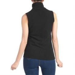 Lyla Sleeveless Ribbed Turtleneck Tank Black -Simply Devine Gifts And Decor Shop 2149026a 4
