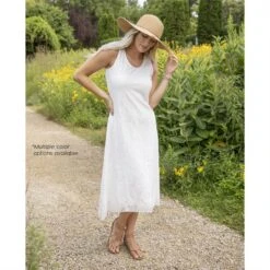 ADAIR LASER CUT TANK DRESS WHITE