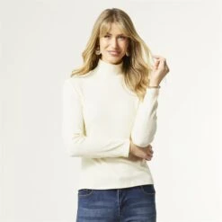 Hazel Long Sleeve Ribbed Mock Neck Top -Simply Devine Gifts And Decor Shop 2339019g