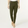 THE PERFECT PONTE PANT OLIVE -Simply Devine Gifts And Decor Shop 2339146g