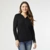 BRINLEY HOODED RIBBED SWEATER BLACK -Simply Devine Gifts And Decor Shop 2349002e