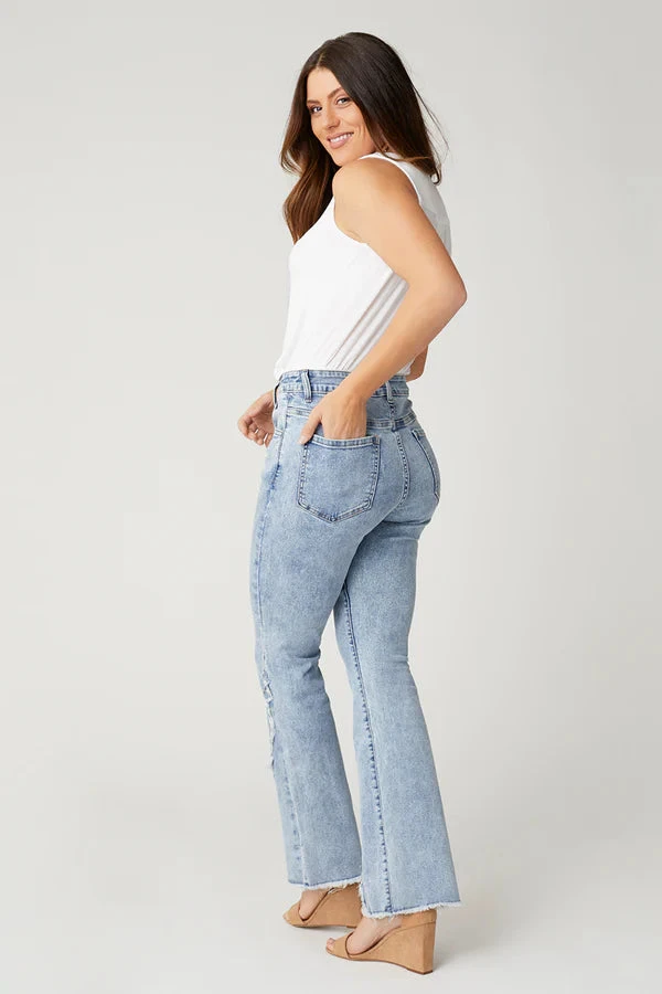 EVERSTRETCH FLARE JEANS WITH CROSSOVER FRINGE 5 EVERSTRETCH FLARE JEANS WITH CROSSOVER FRINGE - Image 3