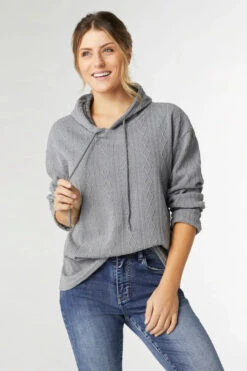 Esther Mini Cable Knit Hooded Top -Simply Devine Gifts And Decor Shop 2439033E