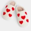 HAPPY FEET SLIPPERS HEARTS -Simply Devine Gifts And Decor Shop 2446331A