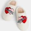 HAPPY FEET SLIPPERS LOVE -Simply Devine Gifts And Decor Shop 2446332A