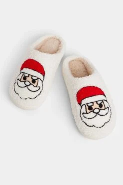 Happy Feet Slippers Santa