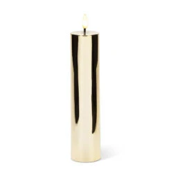 GOLD Metallic LED Pillar -Simply Devine Gifts And Decor Shop 27 MIRALITE 08 GOLD
