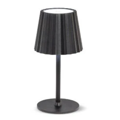 Fluted Shade LED Table Lamp -Simply Devine Gifts And Decor Shop 27 TRILITE 056 BLK 2