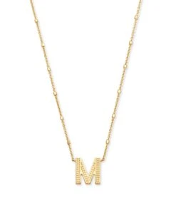 LETTER PENDANT NECKLACE GOLD METAL -Simply Devine Gifts And Decor Shop 29916fdcef0b645657e86d8e296235f8