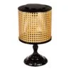 LED Table Top Lantern, Faux Cane