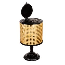 LED Table Top Lantern, Faux Cane -Simply Devine Gifts And Decor Shop 2la2462 2