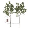 Eucalyptus Branch, 32 LED Lights Set Of 2 -Simply Devine Gifts And Decor Shop 2phl086
