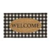 Buffalo Check Welcome Coir Mat -Simply Devine Gifts And Decor Shop 2rm794