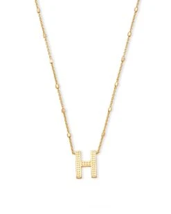 LETTER PENDANT NECKLACE GOLD METAL -Simply Devine Gifts And Decor Shop 37021a02c3624914981f84e89e99c567