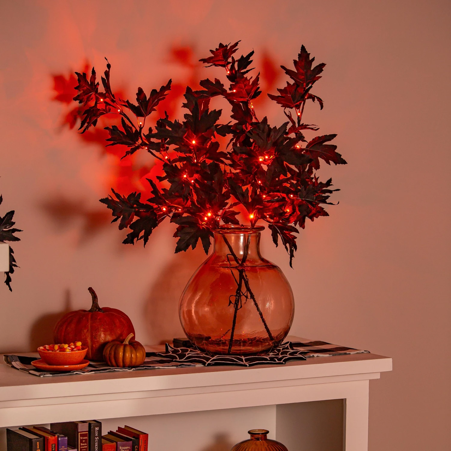 Halloween Maple Indoor/Outdoor LED Color Changing Artificial Branch, 33"H 4 Halloween Maple Indoor/Outdoor LED Color Changing Artificial Branch, 33"H - Image 2