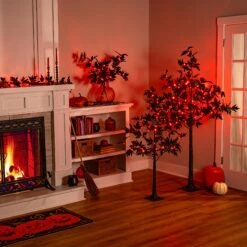 Halloween Maple Indoor/Outdoor LED Color Changing Artificial Branch, 33"H 17 Halloween Maple Indoor/Outdoor LED Color Changing Artificial Branch, 33"H -Simply Devine Gifts And Decor Shop 3sy177 9
