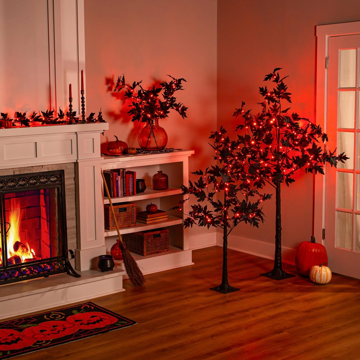 Halloween Maple Indoor/Outdoor LED Color Changing Artificial Branch, 33"H 10 Halloween Maple Indoor/Outdoor LED Color Changing Artificial Branch, 33"H - Image 8