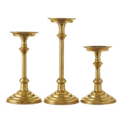 11.75" GOLD LEAF CANDLE HOLDERS