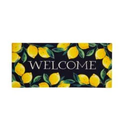 Coastal Citrus Lemons Suede Flag Collection -Simply Devine Gifts And Decor Shop 432610
