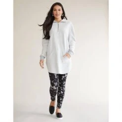 OMG PRINTED WIDE WAISTBAND LEGGINGS BLACK/WHITE