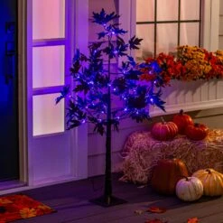 Halloween Maple Indoor/Outdoor LED Color Changing Tree, -Simply Devine Gifts And Decor Shop 4fl355