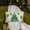 Shades Of Green Throw Pillow Lumbar Pillow, 16"L X 10.5"H -Simply Devine Gifts And Decor Shop 4p3010027