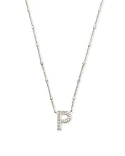 LETTER PENDANT NECKLACE RHODIUM METAL -Simply Devine Gifts And Decor Shop 5113e1a8e2abd80e779491202d68fc66